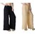 Women Daily wear combo(Skin and Black) colour of palazzo pantor trousers