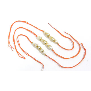 Beautiful pearls rakhi set of 3