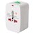 Universal Pocket Travel Charger Multi-Plug, AU/EU/UK/US/CN Worldwide Adaptor  (White)