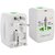 Universal Pocket Travel Charger Multi-Plug, AU/EU/UK/US/CN Worldwide Adaptor  (White)