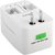 Universal Pocket Travel Charger Multi-Plug, AU/EU/UK/US/CN Worldwide Adaptor  (White)