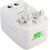 Universal Pocket Travel Charger Multi-Plug, AU/EU/UK/US/CN Worldwide Adaptor  (White)