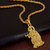 Memoir Gold plated, RADHA KRISHNA,  small and sober, stylish Pendant Hindu God, Men women