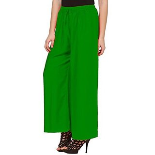 Women Daily wear Green /Leaf colour of palazzo pant and trousers on 249