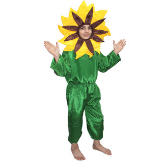 Kaku Fancy Dresses Yellow Flower Costume,Nature Costume For Kids Annual function/Theme Party/Stage Shows/Competition/Birthday Party Dress
