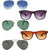 Zyaden Combo of  5 Aviator, Aviator, Aviator, Wayfarer & Wayfarer Sunglasses-Combo 3158