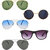 Zyaden Combo of  5 Aviator, Aviator, Aviator, Round  Wayfarer Sunglasses-Combo 3208