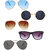 Zyaden Combo of  5 Aviator, Aviator, Aviator, Round & Wayfarer Sunglasses-Combo 3212
