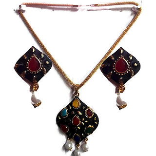 Silver Plated printed   earing oxidised,Necklaces Jewellery Gift for Girls and Womens, Party,