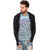 Pause Black Solid Cotton Hooded Slim Fit Full Sleeve Men'S Cardigan T-Shirt