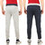 Manlino Cotton Track Pant For Men (Navy and Melange, Pack Of 2)