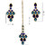 Lucky Jewellery Elegant Feroji Blue Color Stone Necklace Set For Girls & Women