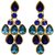 Lucky Jewellery Elegant Feroji Blue Color Stone Necklace Set For Girls & Women