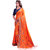 janvi sales orange designer paper silk elephant pattern embroidered work saree with blouse piece(jv-3004orange)