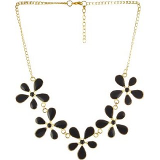 Sparkle Oxidised Multicolor Alloy Necklace Set For Women