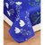 Z decor Cotton 1 Double Bed Sheet, 2 Pillow cover (blue patti-1)