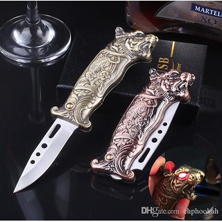Buy Ovatic Pocket Knife Tiger Cigarette Lighter Online @ ₹499 from ShopClues