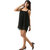 One Piece Dress Spaghetti Strap Back Metal Cross Cutout Sleeveless Black Color.