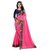 janvi sales pink color lace border work saree with blouse piece (jv-3006- pink)