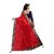 janvi sales red color lace border work saree with blouse piece (jv-3006- red)