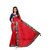 janvi sales red color lace border work saree with blouse piece (jv-3006- red)
