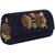 TARUSA Black Suede Floral Pattern Clutch For Women's