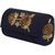 TARUSA Black Suede Floral Pattern Clutch For Women's