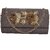TARUSA Grey Suede Floral Pattern Clutch For Women's