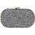 TARUSA Golden Synthetic Shimmer Material Geometric Pattern Box Clutch For Women's