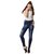 Miss Chase Women's Blue Skinny Fit Mid Rise Mildly Distressed Regular Length Ripped Denim Jeans