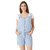 Miss Chase Women's Light Blue Regular Fit Mid Rise Mini Solid Denim Dungaree