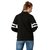 Miss Chase Women's Black Round Neck Full Sleeve Cotton Solid Stripe Detailing Bomber Jacket