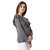 Miss Chase Women's Grey Round Neck Full Sleeves Solid Ruffled Top
