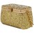 TARUSA Gold Synthetic Shimmer Material Texture Pattern Box Clutch For Women's