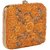 TARUSA Orange Silk Blend Floral Pattern Box Clutch For Women's