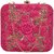 TARUSA Fuschia Pink  Silk Blend Floral Pattern Box Clutch For Women's
