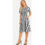 Code Yellow Women Black White Check Tie Waist Fit Flare Short Dress