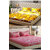 z decor polycotton double bed sheet, set of 2 with 4 pillow cover (pnk frooti,y.sunf.)
