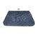 TARUSA Grey Faux Leather Geometric Cutwork Clutch For Women's
