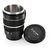 Smartcraft Camera Lens Mug with Handle , Stainless Steel Coffee Cup Camera Lens Mug Insulated Cup with Lid - Black
