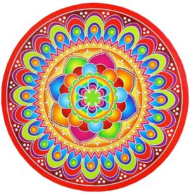 Rangoli Stickers Round 1 pc. (23.5 cm diameter) - Assorted Designs