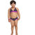 The Little Princess-Girls So Cute Fruit Print Blue Haltered Bikini Set.