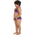 The Little Princess-Girls So Cute Fruit Print Blue Haltered Bikini Set.