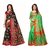 Fabwomen Multicolor Bhagalpuri Silk Floral Saree With Blouse (Pack of 2)