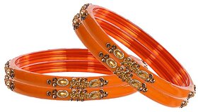 JP Bangles Glass Bangle set for Women-Set of 4(Tamma)