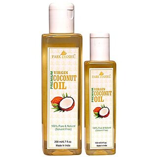 Park Daniel Virgin Coconut Oil - Pure and Natural Combo pack of 2(200 ml and 100 ml) bottles (300 ml)