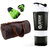SNIPPER Combo Of Leatherite Brown Gym Bag With Side Pocket , Green Gloves and White Spider Shaker Gym  Fitness Kit ()