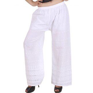 Causal Wear Women Embroidery Palazzo ,-chicken-trouser Palazzo free size