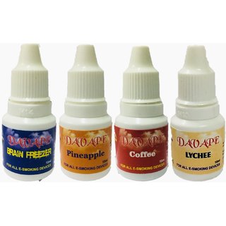 Buy Brain Freezer Pineapple Coffee Lychee ( Pack of 4 ) E - Liquid / Vape  Liquid Hookah Flavor