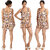 Striking delightful Pink Pretty Bold Floral Print Swim-Cover Up.